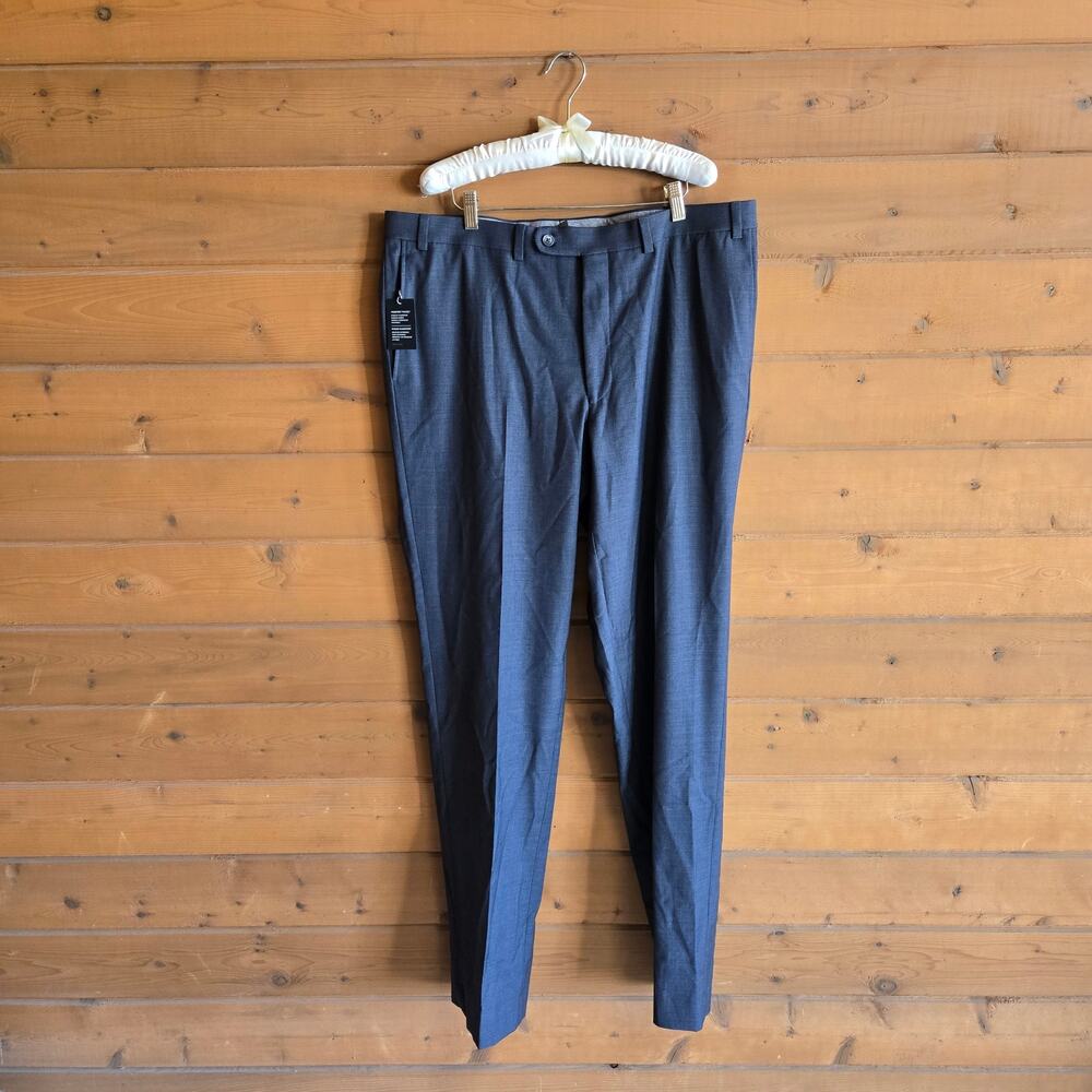 Riviera Jack Victor Traveler Pant NWT 40L Trouser Charcoal Gray Workwear Office - Picture 2 of 7